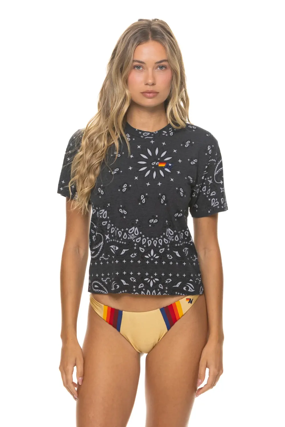 BANDANA BOYFRIEND TEE - CHARCOAL from Aviator Nation
