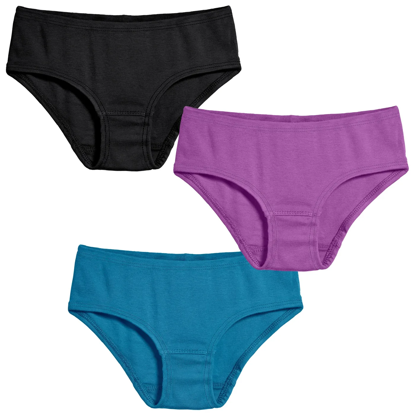 Girls 100% Organic Cotton Briefs (3-Pack) from City Threads