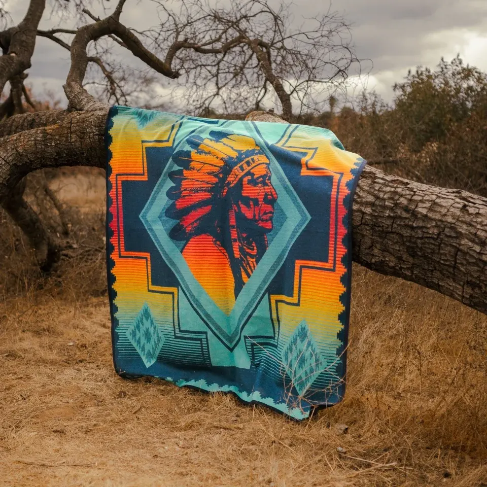 Sitting Bull Blanket Steven Paul Judd from Ginew