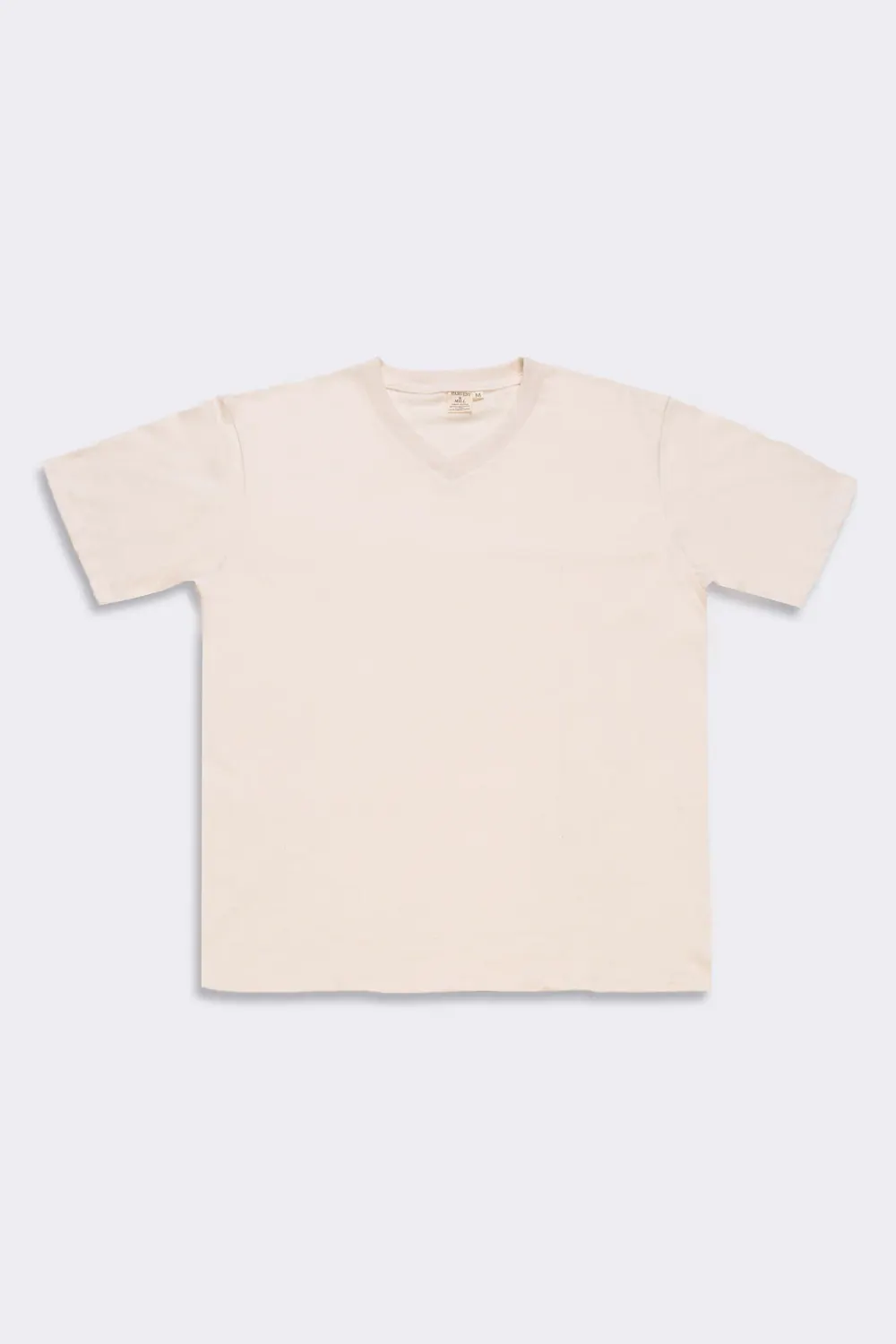 Men's Organic V-Neck Tee in Natural from Harvest & Mill