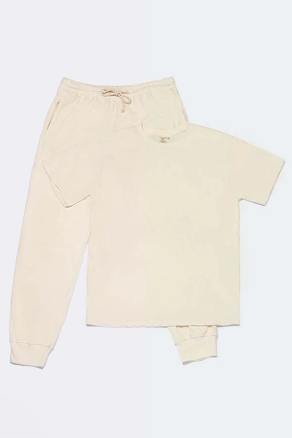 Women's Organic Natural Pack: Jogger Pants + Unisex Style Tee from Harvest & Mill