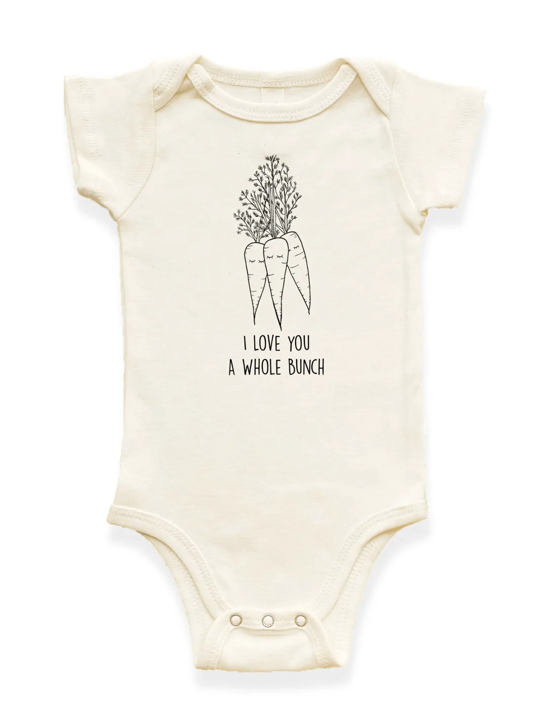 "I Love You A Whole Bunch" Organic Cotton Bodysuit from Tenth & Pine