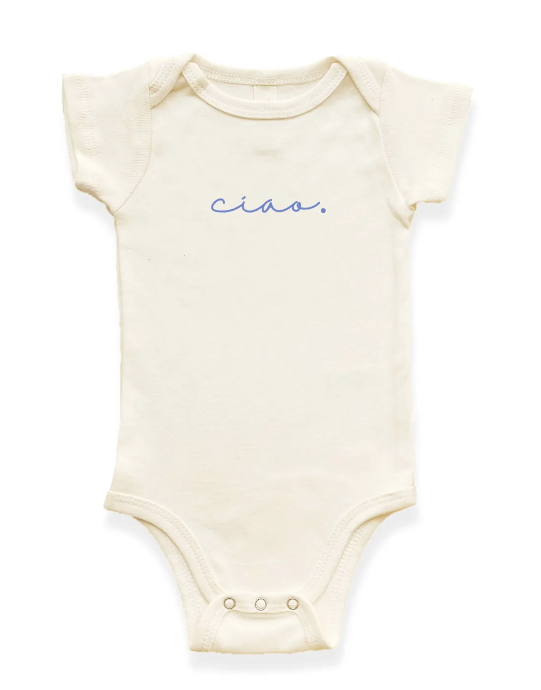 "Ciao" Organic Cotton Baby Bodysuit from Tenth & Pine