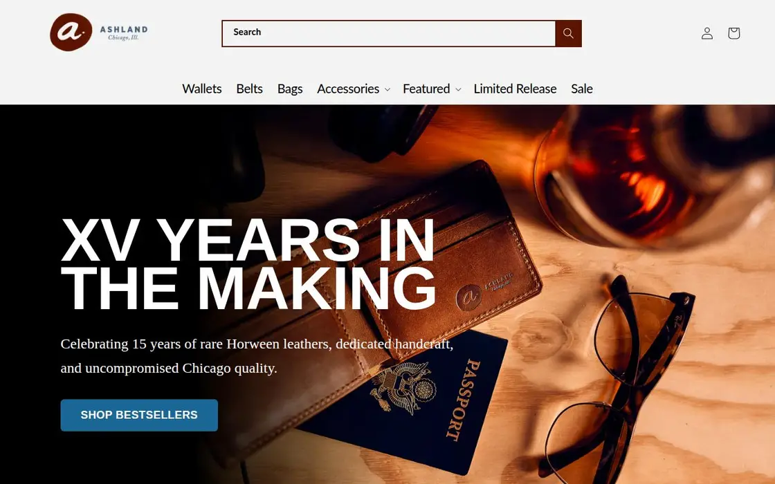 Ashland Leather website