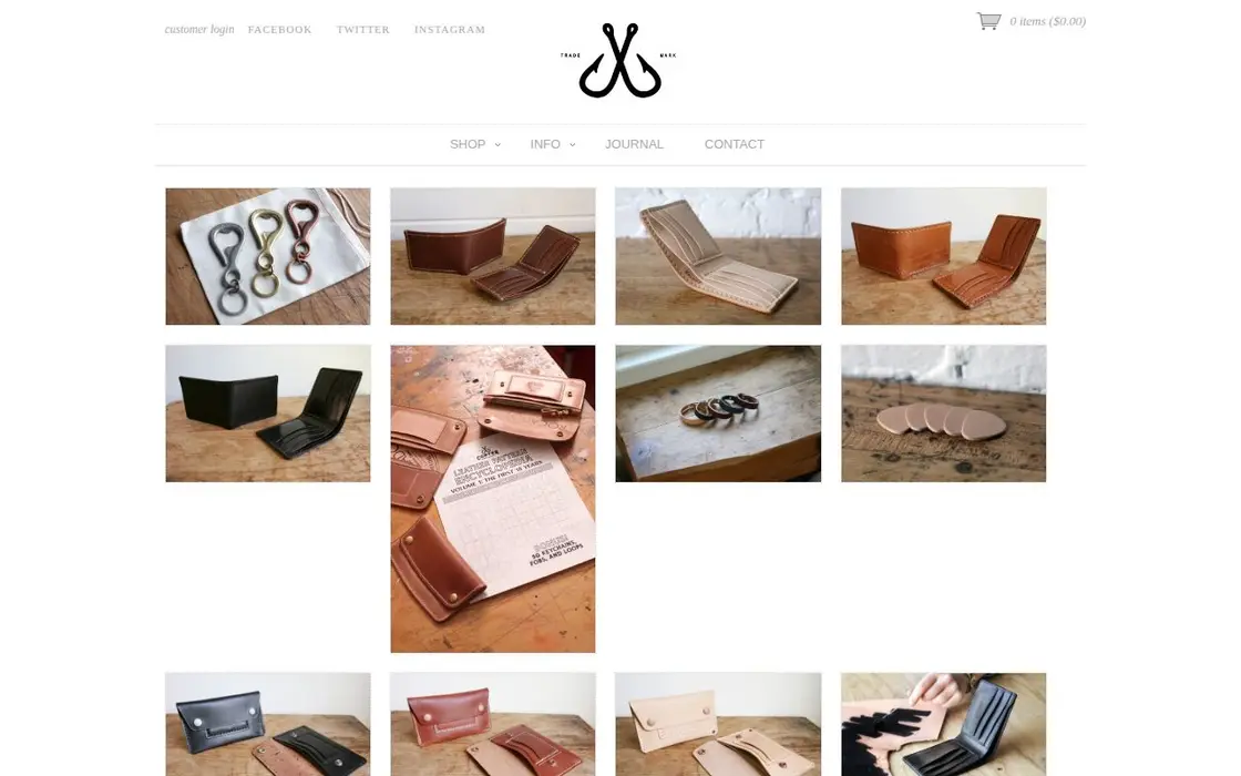 Corter Leather website