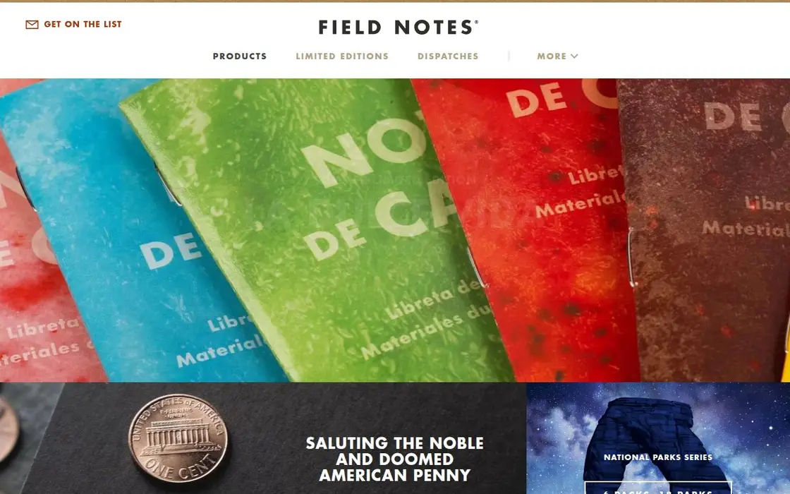 Field Notes website