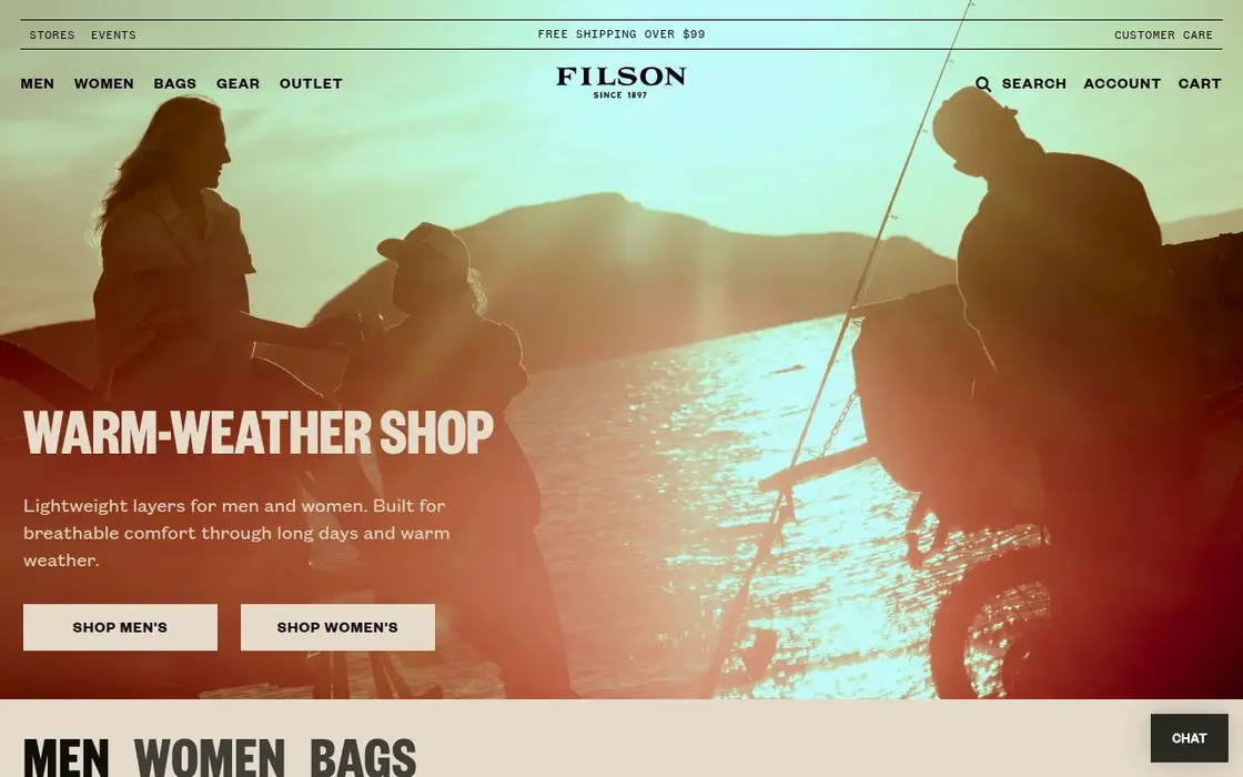 Filson (Made in USA Heritage Collection) website