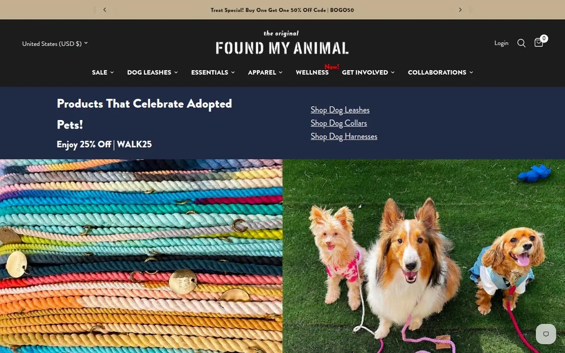 Found My Animal website