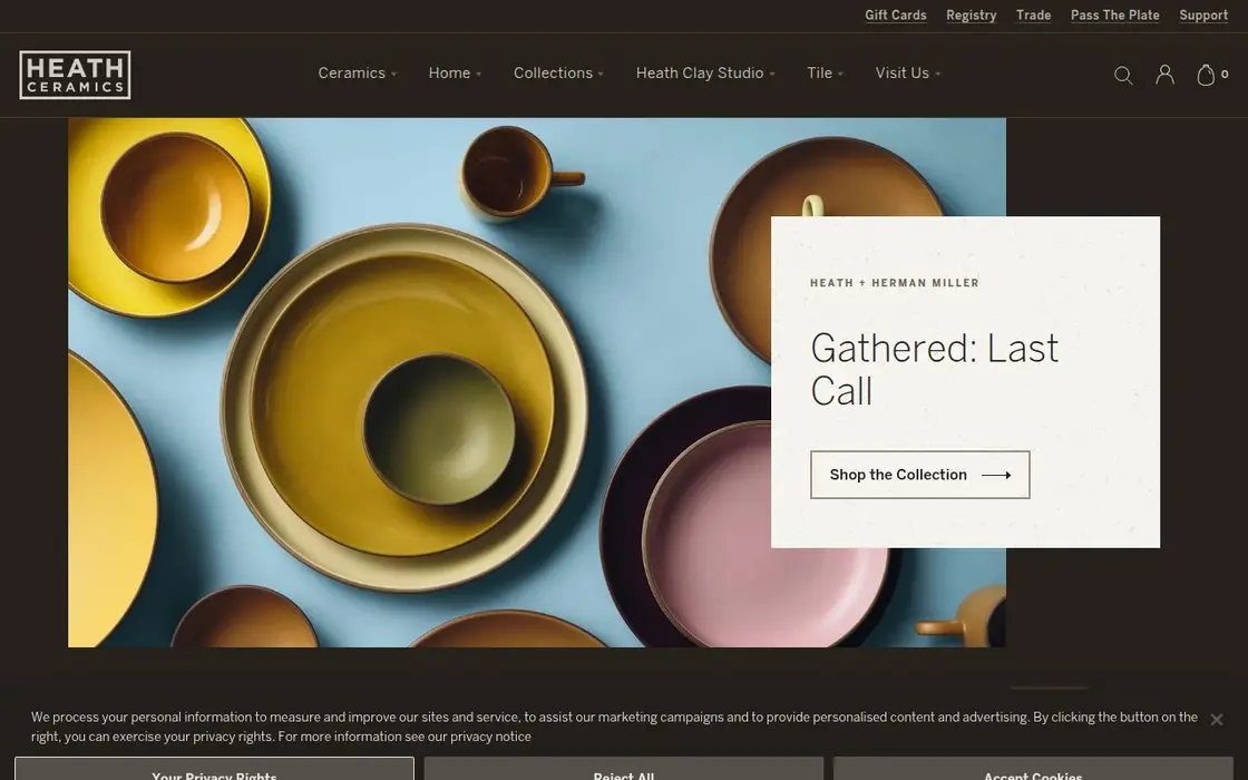 Heath Ceramics website
