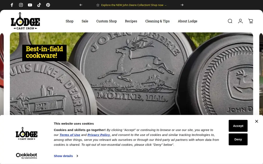 Lodge Cast Iron website