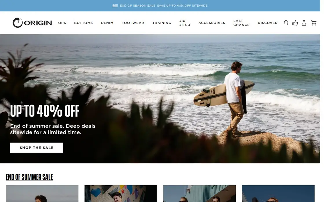 Origin USA website