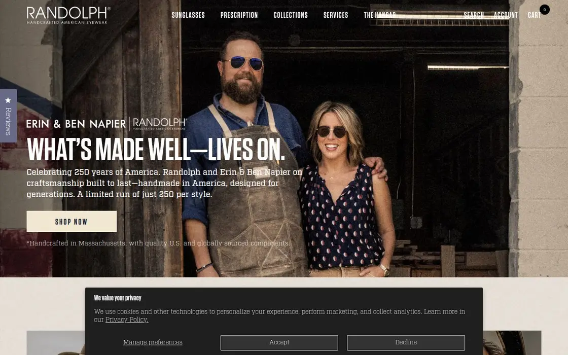 Randolph Engineering website