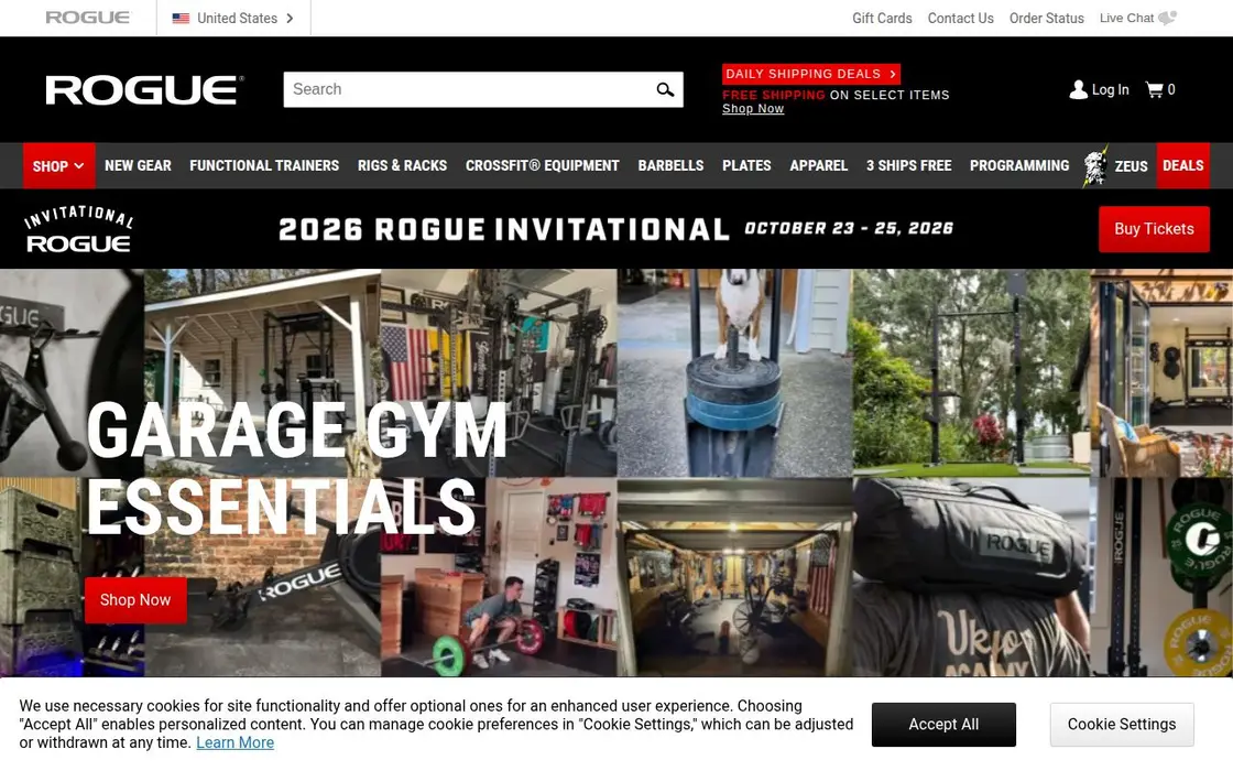 Rogue Fitness website