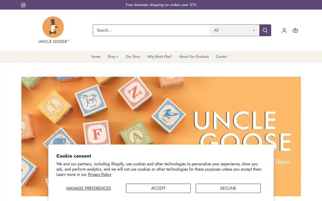 Uncle Goose website