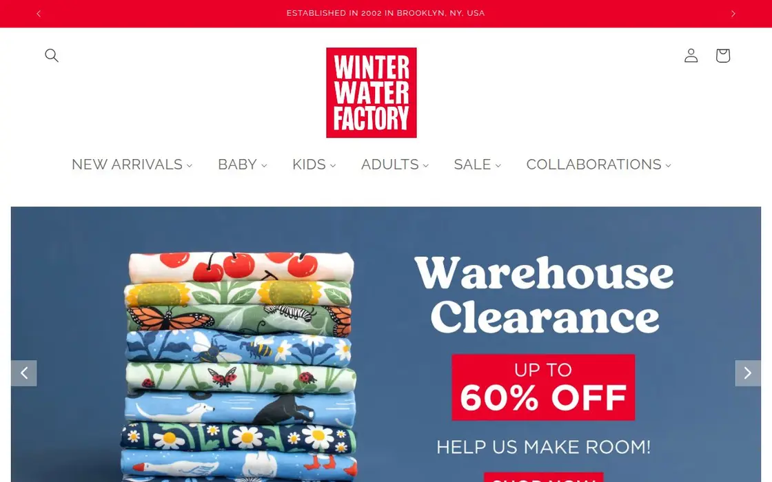Winter Water Factory website